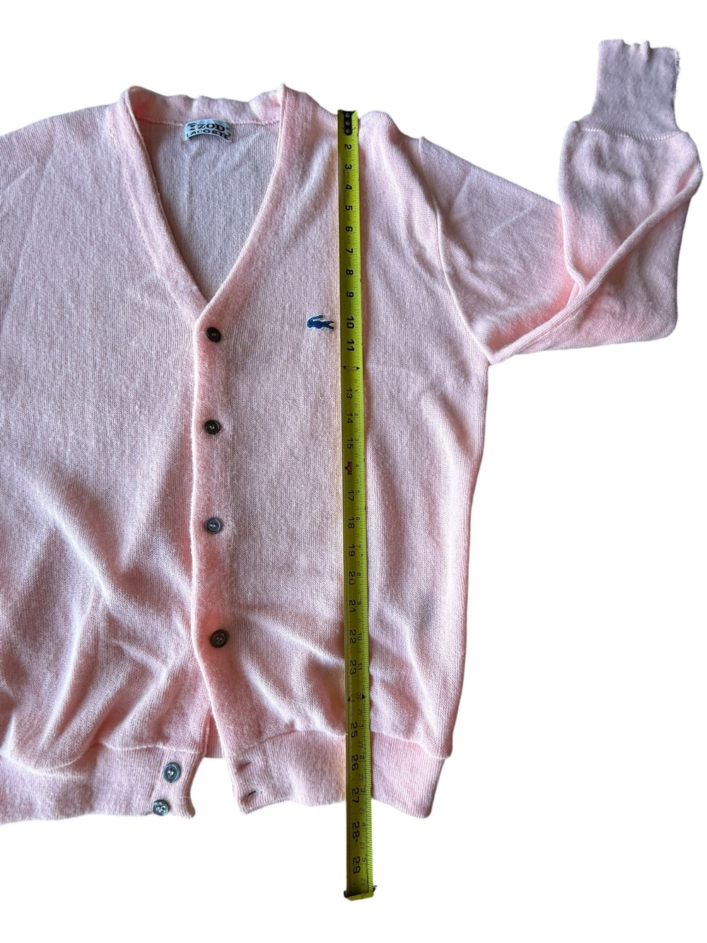 Vintage Izod Lacoste Cardigan Sweater, Women’s XL 70s - Picture 5 of 8
